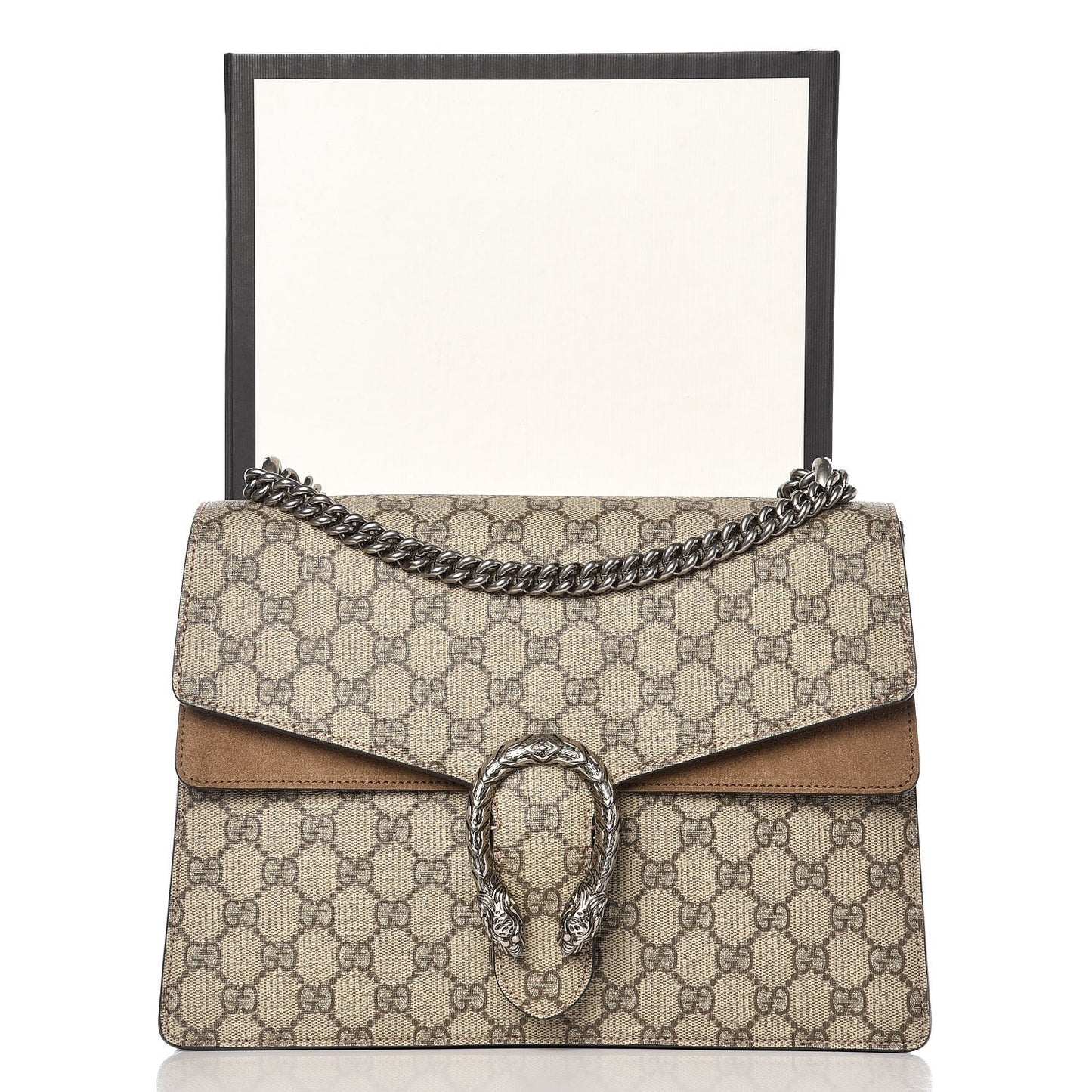 GG Supreme Monogram Medium Dionysus Shoulder Bag Taupe