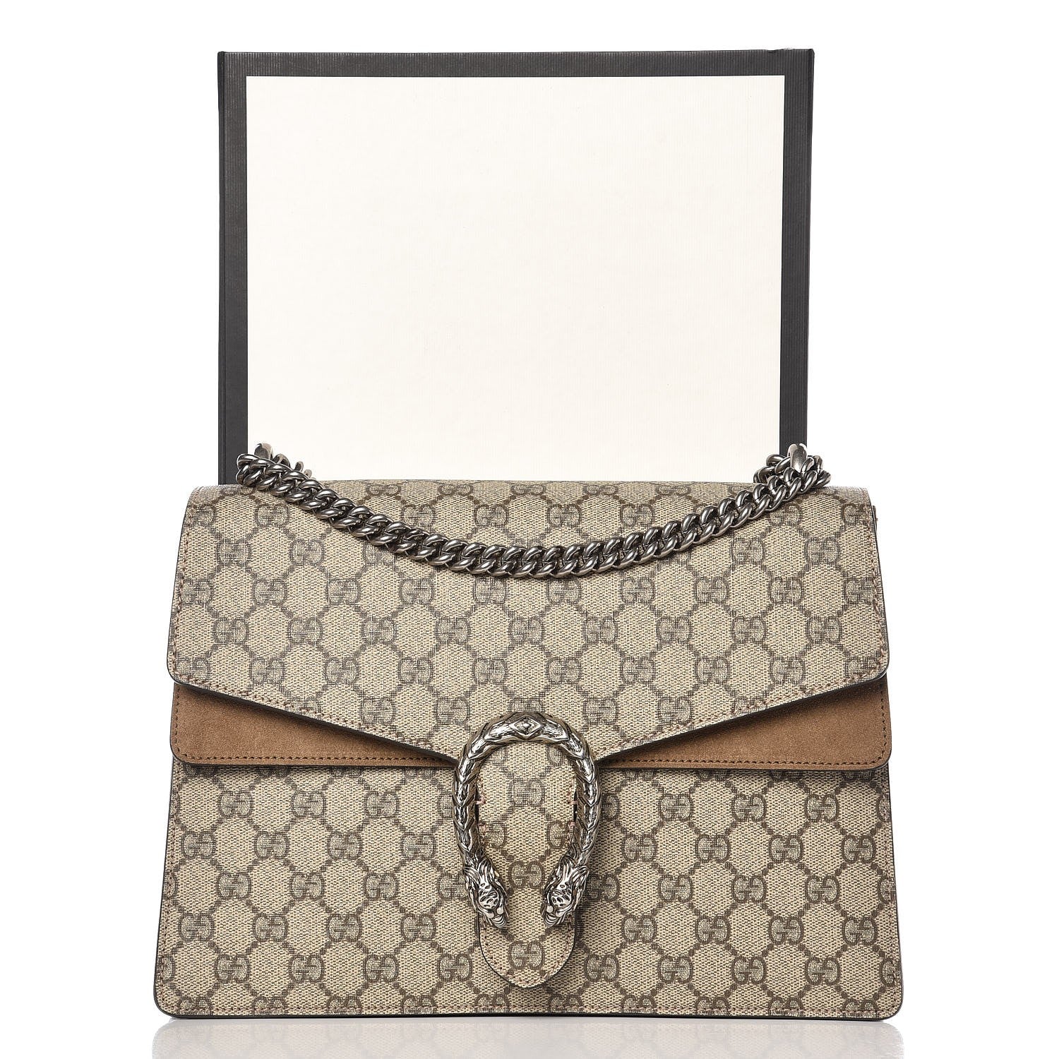 Gucci GG Supreme Monogram Medium Dionysus Shoulder Bag Taupe 11 of 11