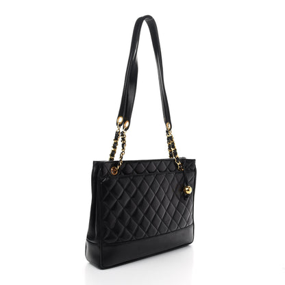 Chanel Lambskin Quilted Shoulder Bag Black 2 of 8