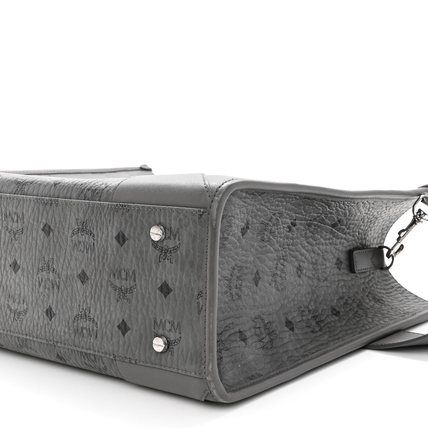 MCM Visetos Large Munchen Tote Grey 10 of 10