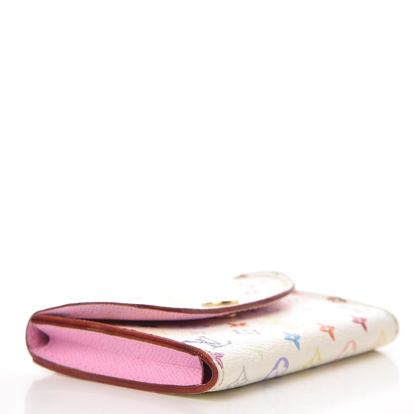 Monogram Multicolor Business Card Holder White