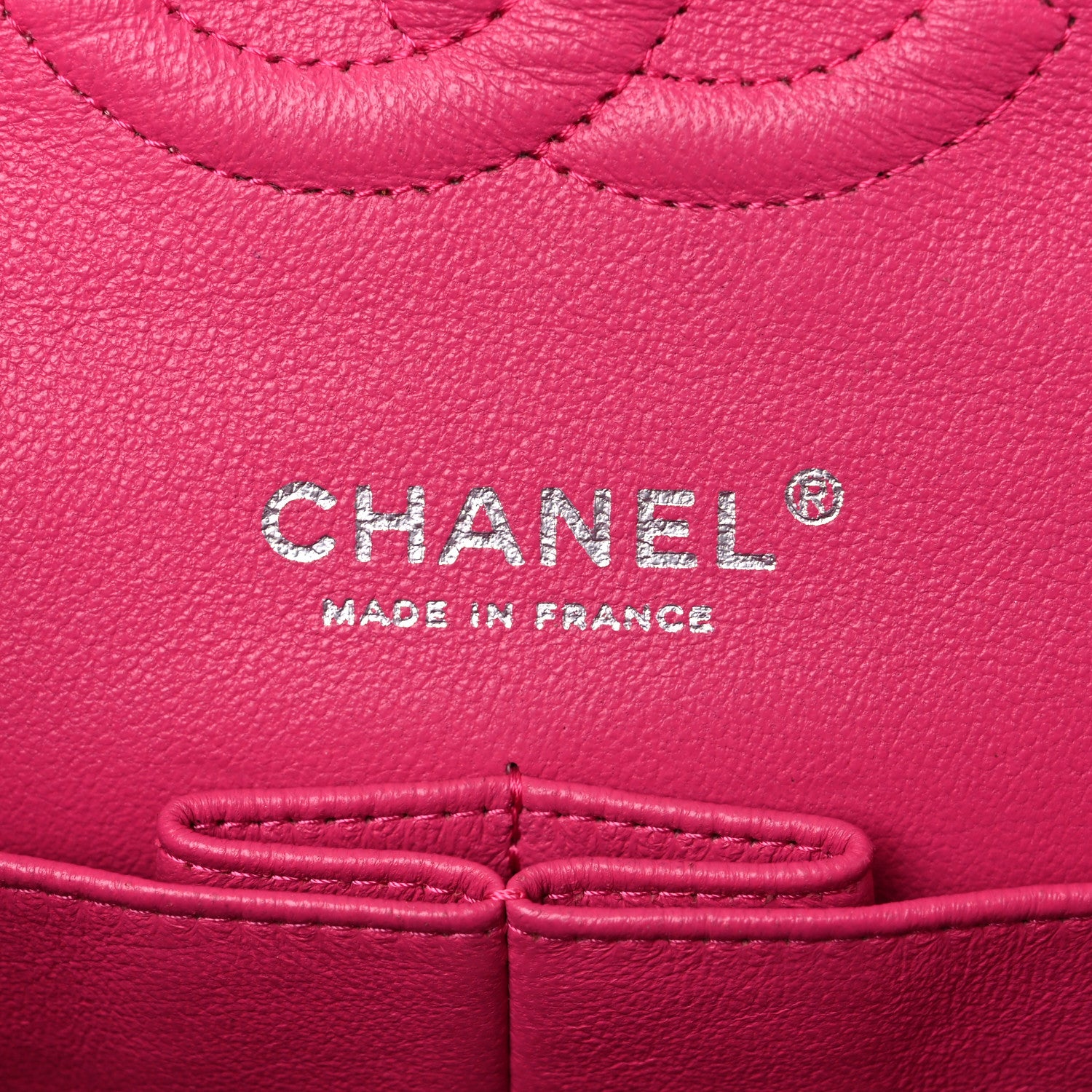 Chanel Lambskin Quilted Medium Double Flap Dark Pink 6 of 15