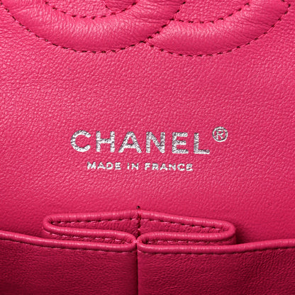 Chanel Lambskin Quilted Medium Double Flap Dark Pink 6 of 15