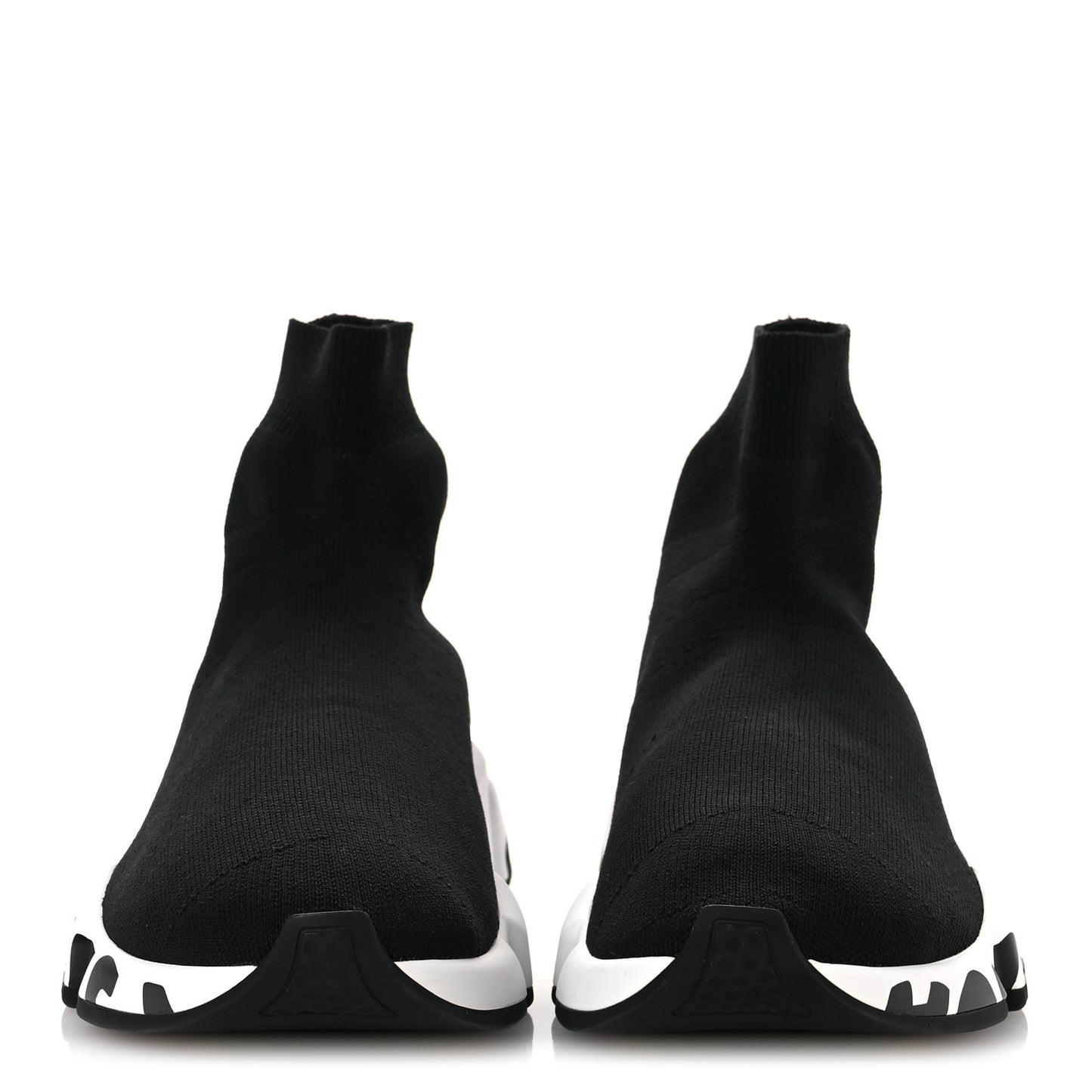 Neoprene Knit Womens Speed Graffiti Sneakers 40 Black White
