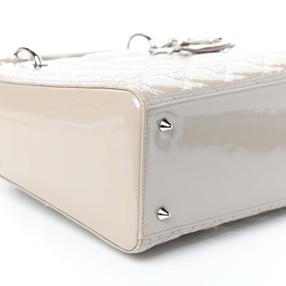 Christian Dior Patent Cannage Medium Lady Dior Beige 7 of 8