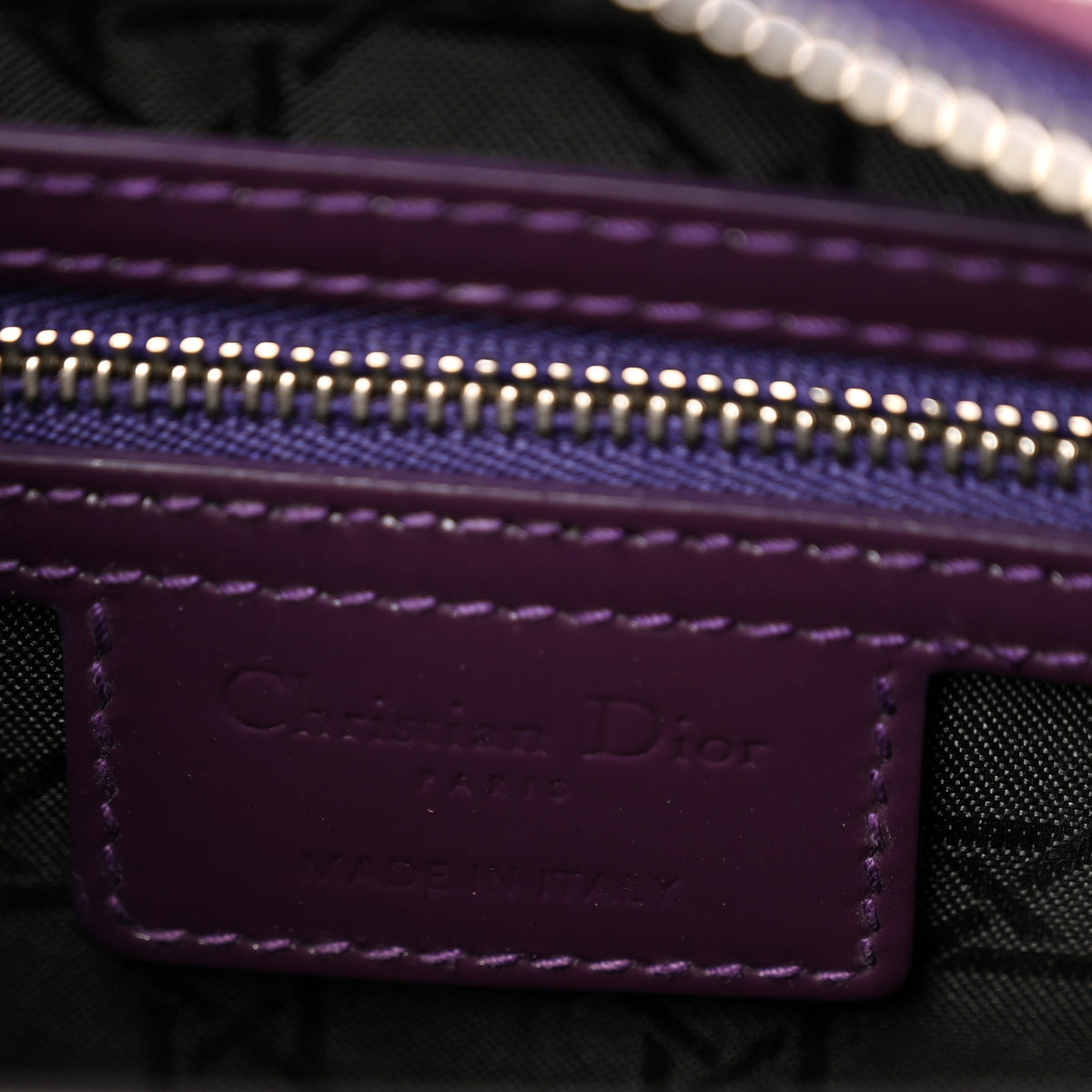 Christian Dior Patent Cannage Medium Lady Dior Purple 5 of 10