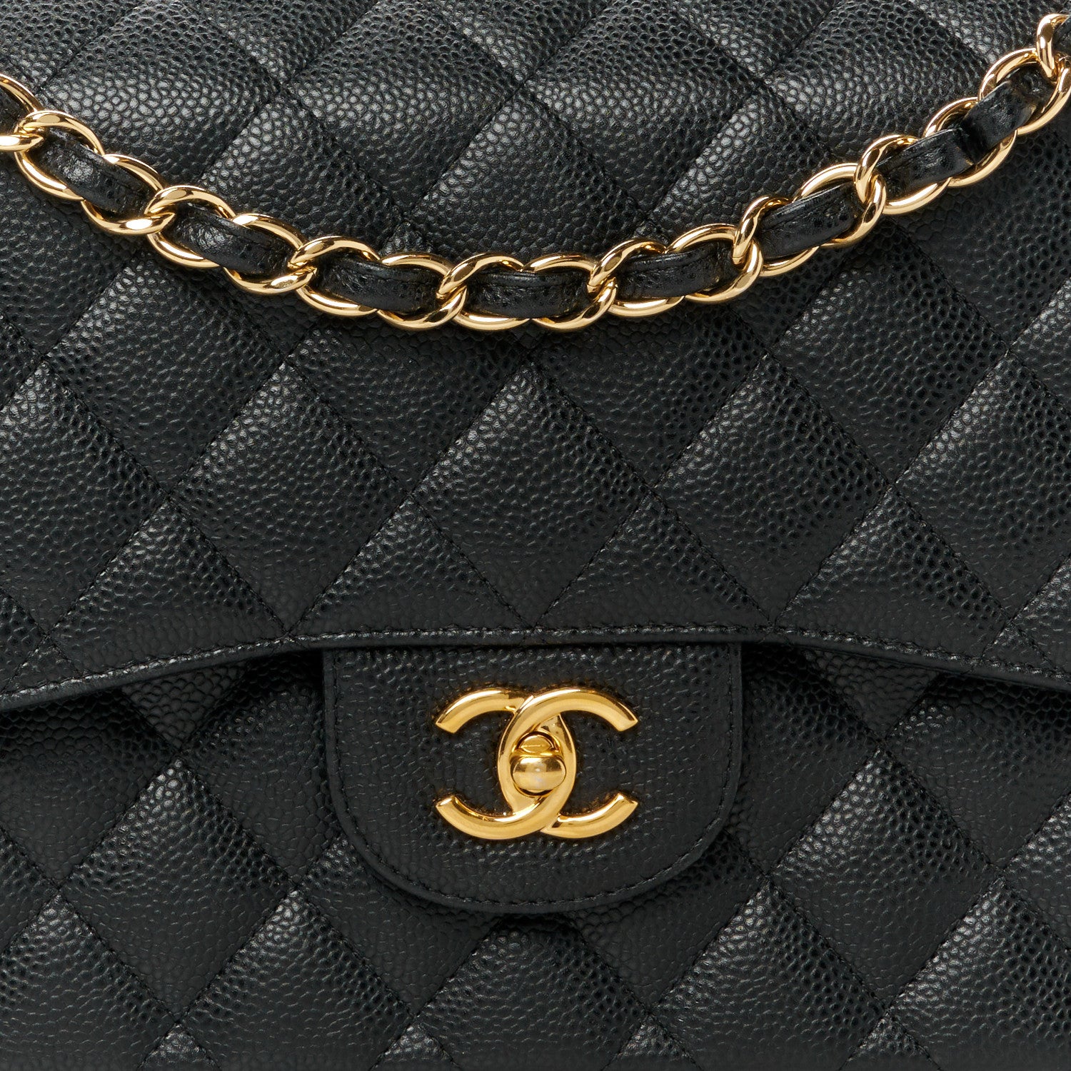 Chanel Caviar Quilted Jumbo Double Flap Black 9 of 11