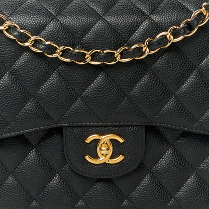 Chanel Caviar Quilted Jumbo Double Flap Black 9 of 11