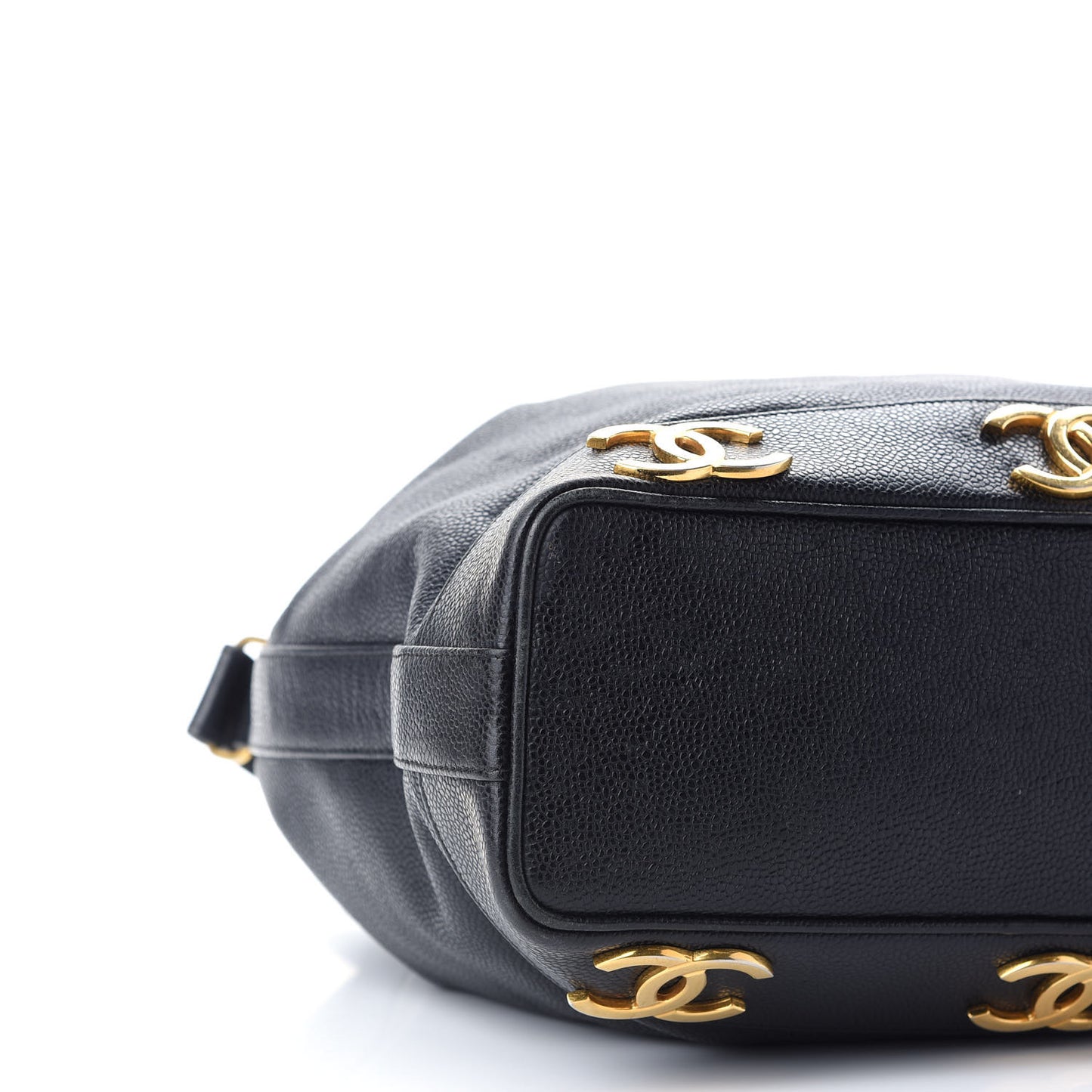 Caviar CC Drawstring Shoulder Bag Black