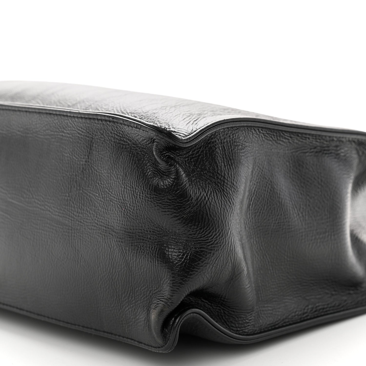 Chanel Shiny Aged Calfskin Shopping Bag Black 10 of 13