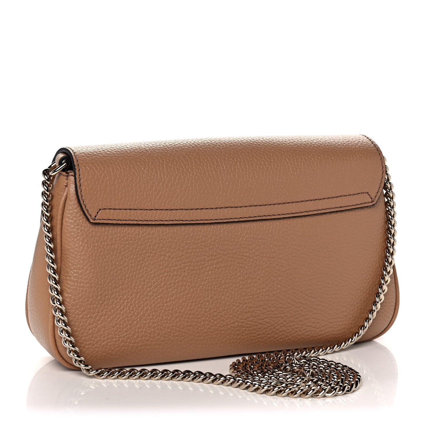 Pebbled Calfskin Medium Soho Flap Crossbody Camelia