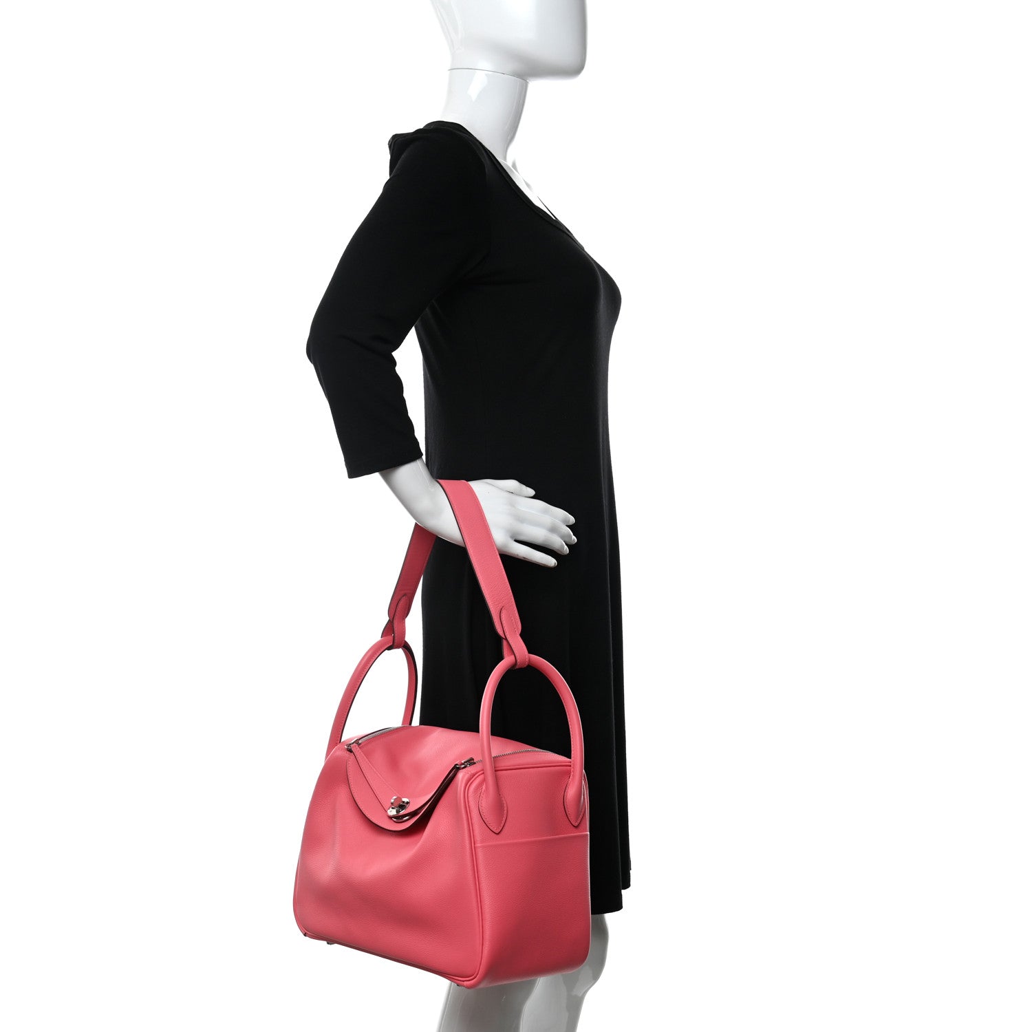 Hermes Evercolor Lindy 30 Rose Azalee 2 of 12