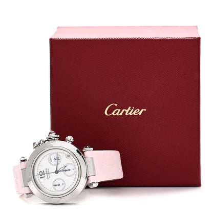 Cartier Stainless Steel Satin Mother of Pearl 35mm Miss Pasha Automatic Watch Pink 5 of 5