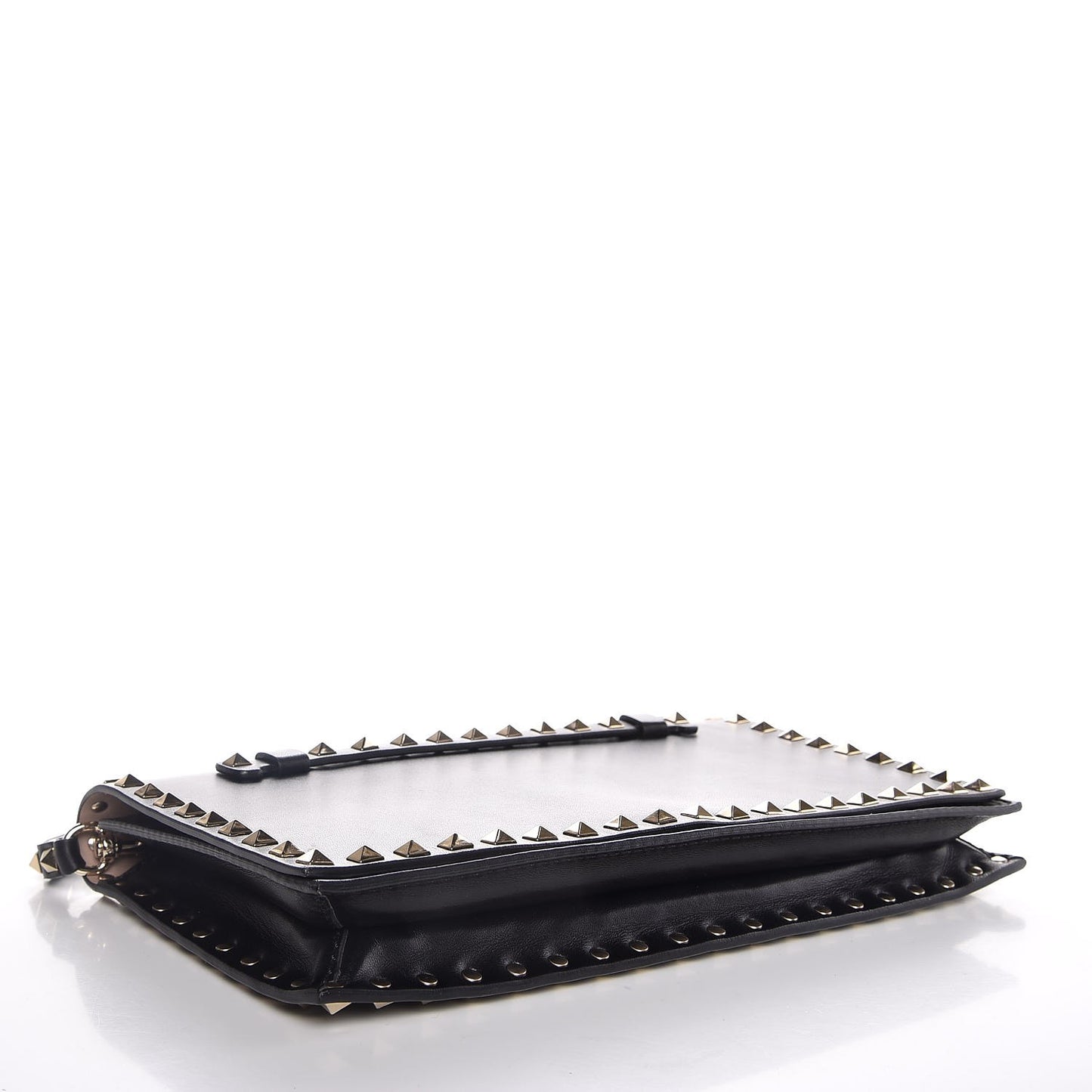Nappa Rockstud Wristlet Clutch Black