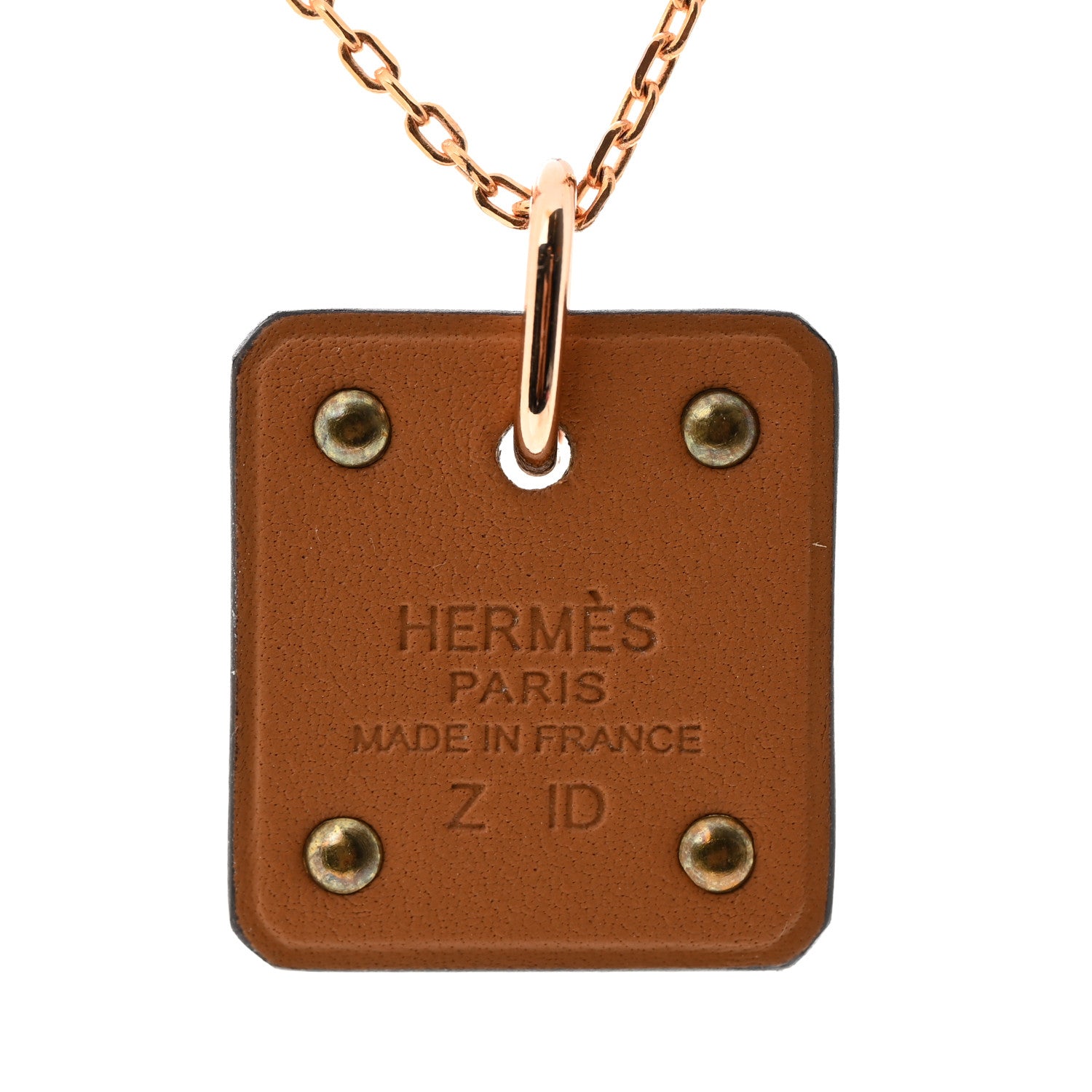 Hermes Swift As De Coeur Necklace Bleu Lin 7 of 9