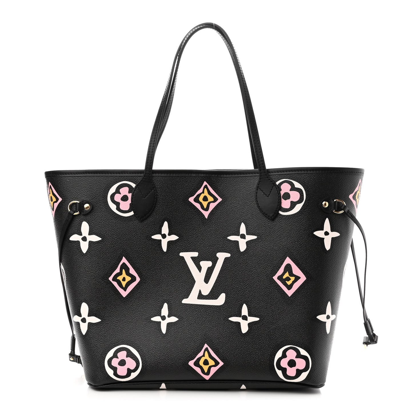 Monogram Giant Wild At Heart Neverfull MM Black