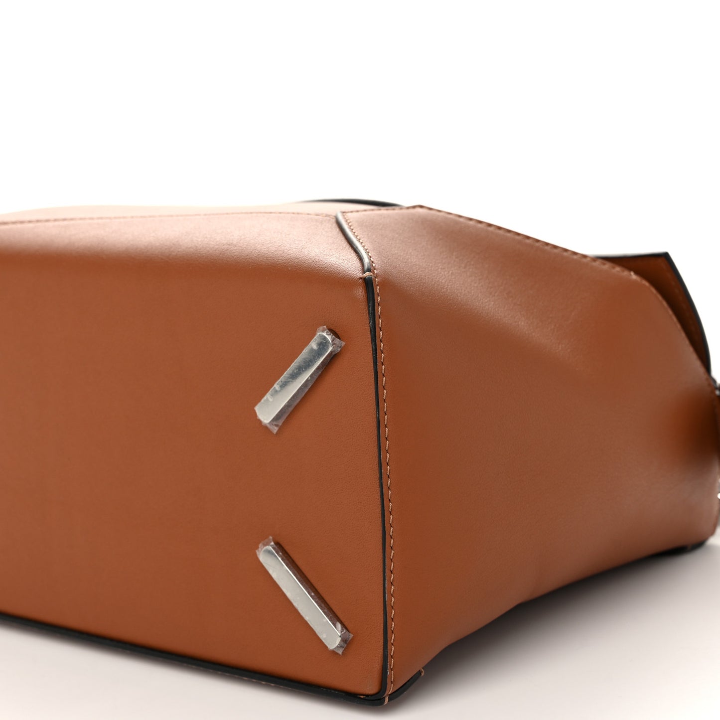 Calfskin Large Puzzle Edge Bag Tan