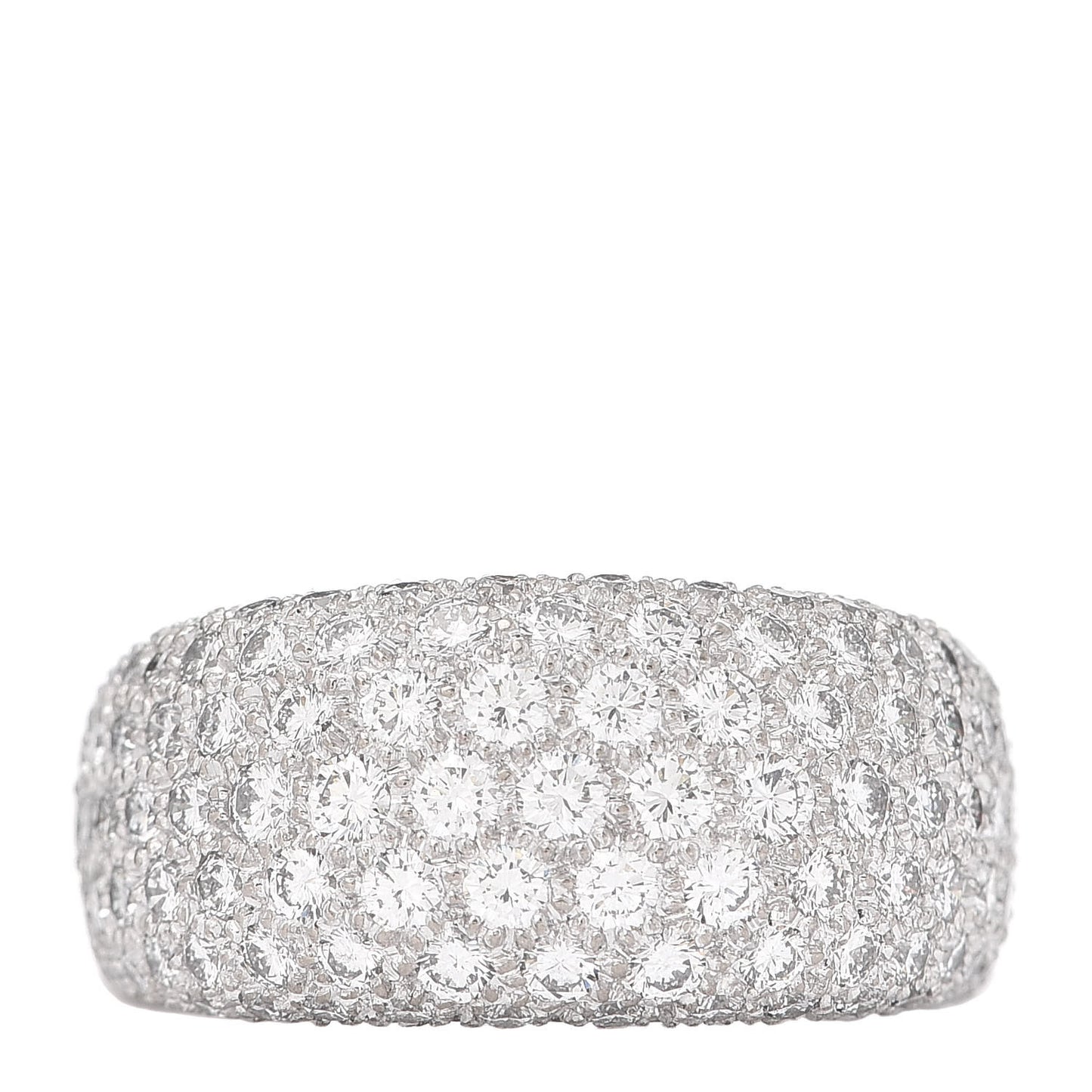18K White Gold Diamond Nouvelle Vague Dome Ring 52 6