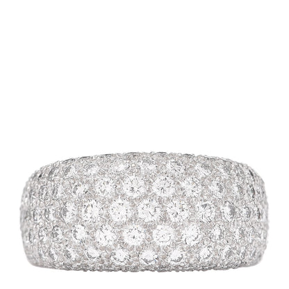 Cartier 18K White Gold Diamond Nouvelle Vague Dome Ring 52 6 1 of 4