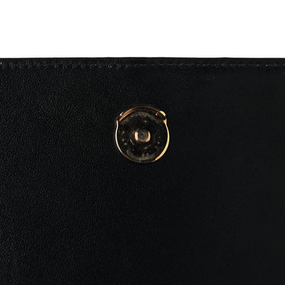 Saint Laurent Calfskin Crocodile Embossed Kate Monogram Tassel Chain Wallet Black 12 of 12