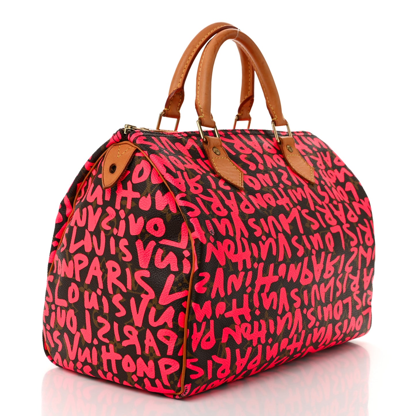 Monogram Graffiti Speedy 30 Fuchsia