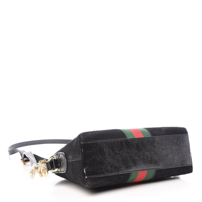 Gucci Suede Patent Web GG Small Ophidia Dome Shoulder Bag Black 4 of 14