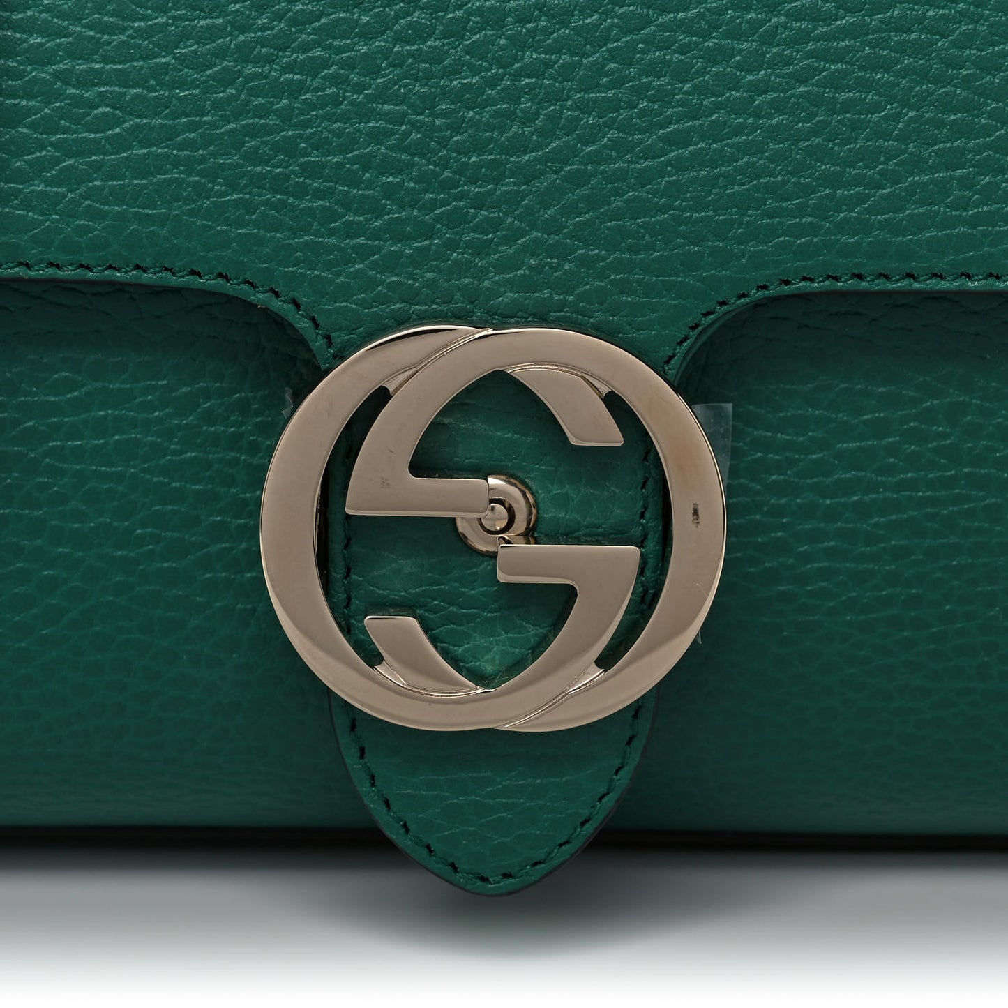 Dollar Calfskin Interlocking G Crossbody Bag Emerald