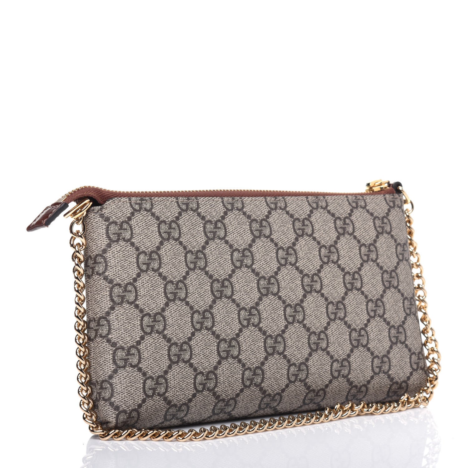 Gucci GG Supreme Monogram Wrist Wallet Brown 3 of 13