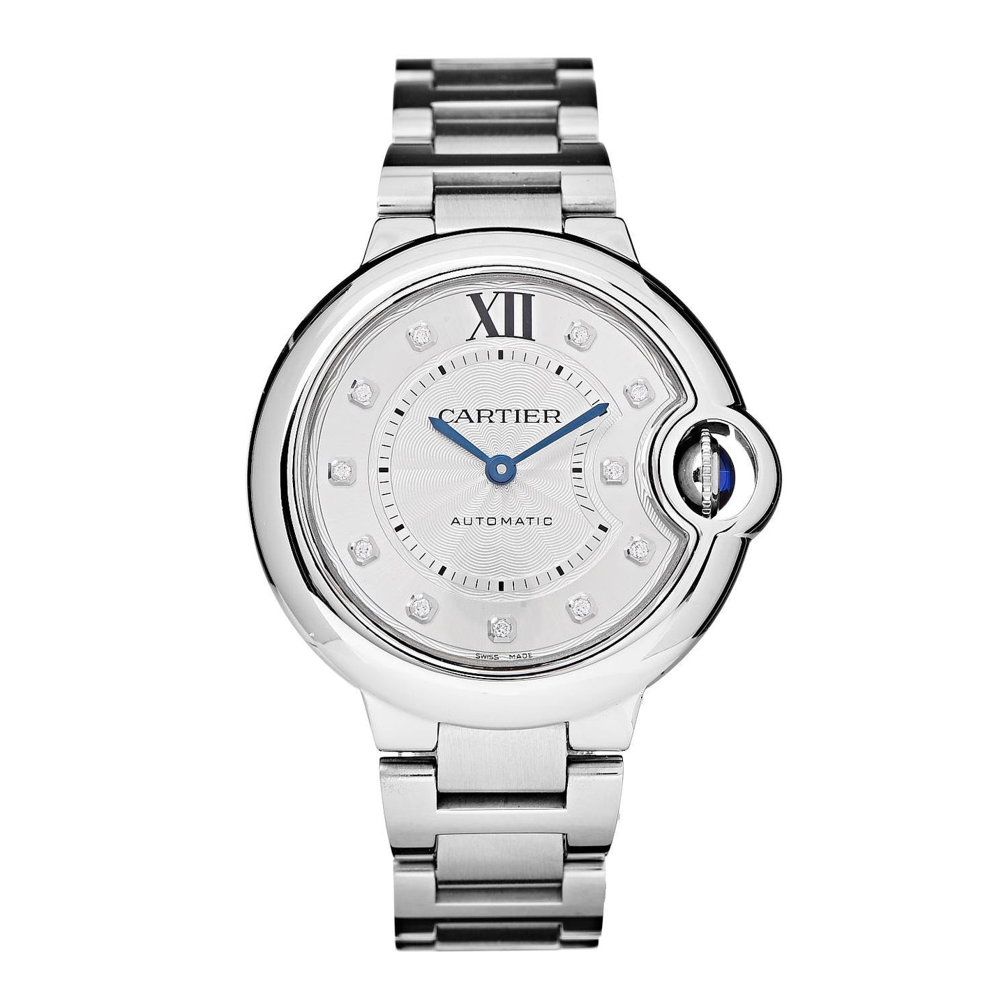 Stainless Steel Diamond 33mm Ballon Bleu De Automatic Watch