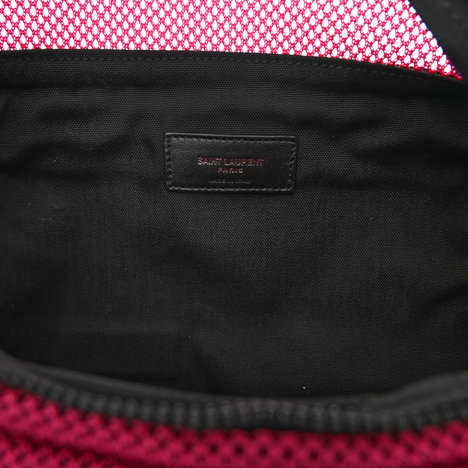 Saint Laurent Nylon Mesh SLP Belt Bag Fuchsia 6 of 9