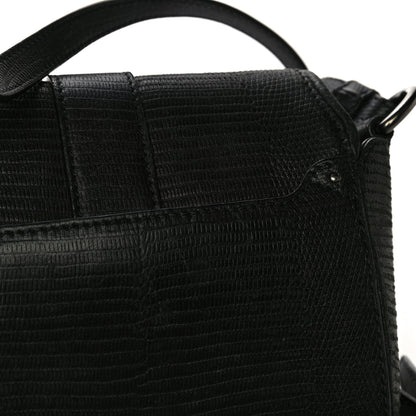 Givenchy Lambskin Lizard Embossed Obsedia Shoulder Bag Black 14 of 16