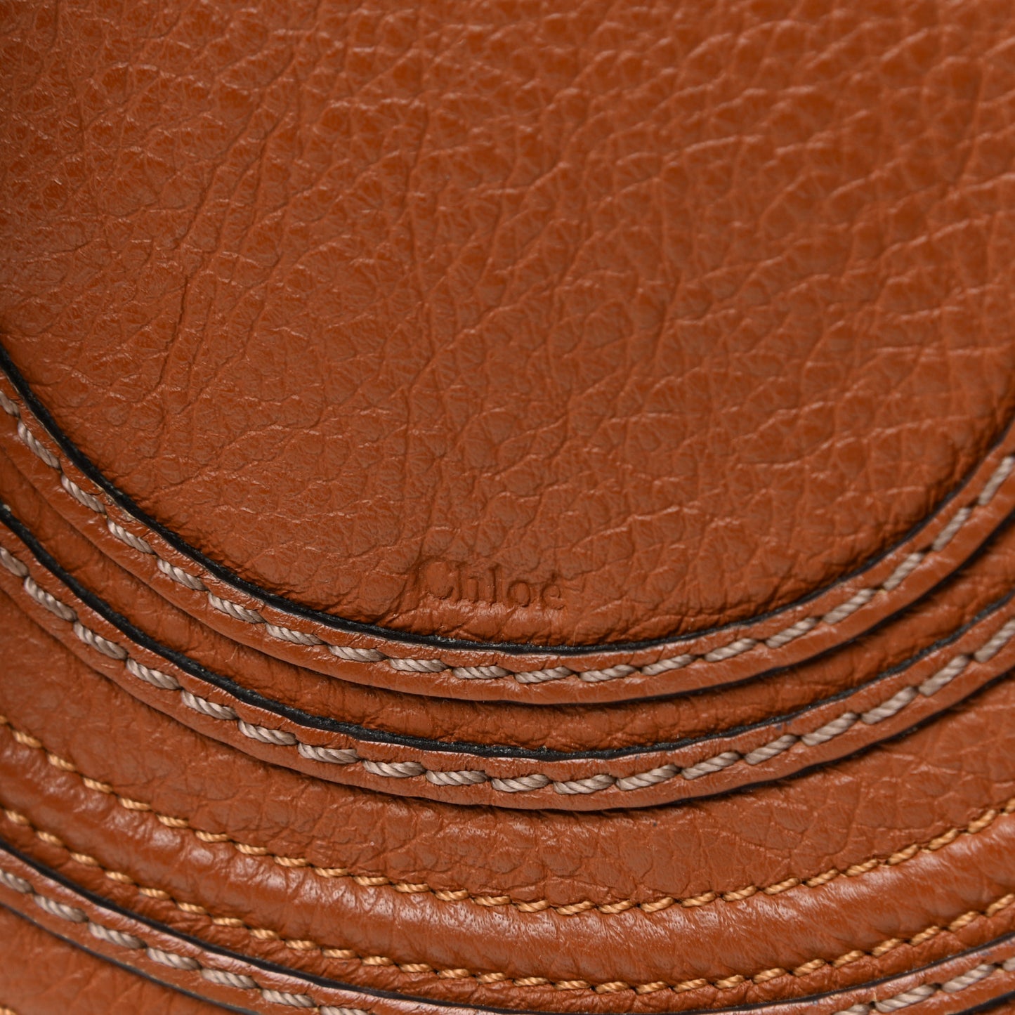 Calfskin Mini Marcie Round Crossbody Bag Tan