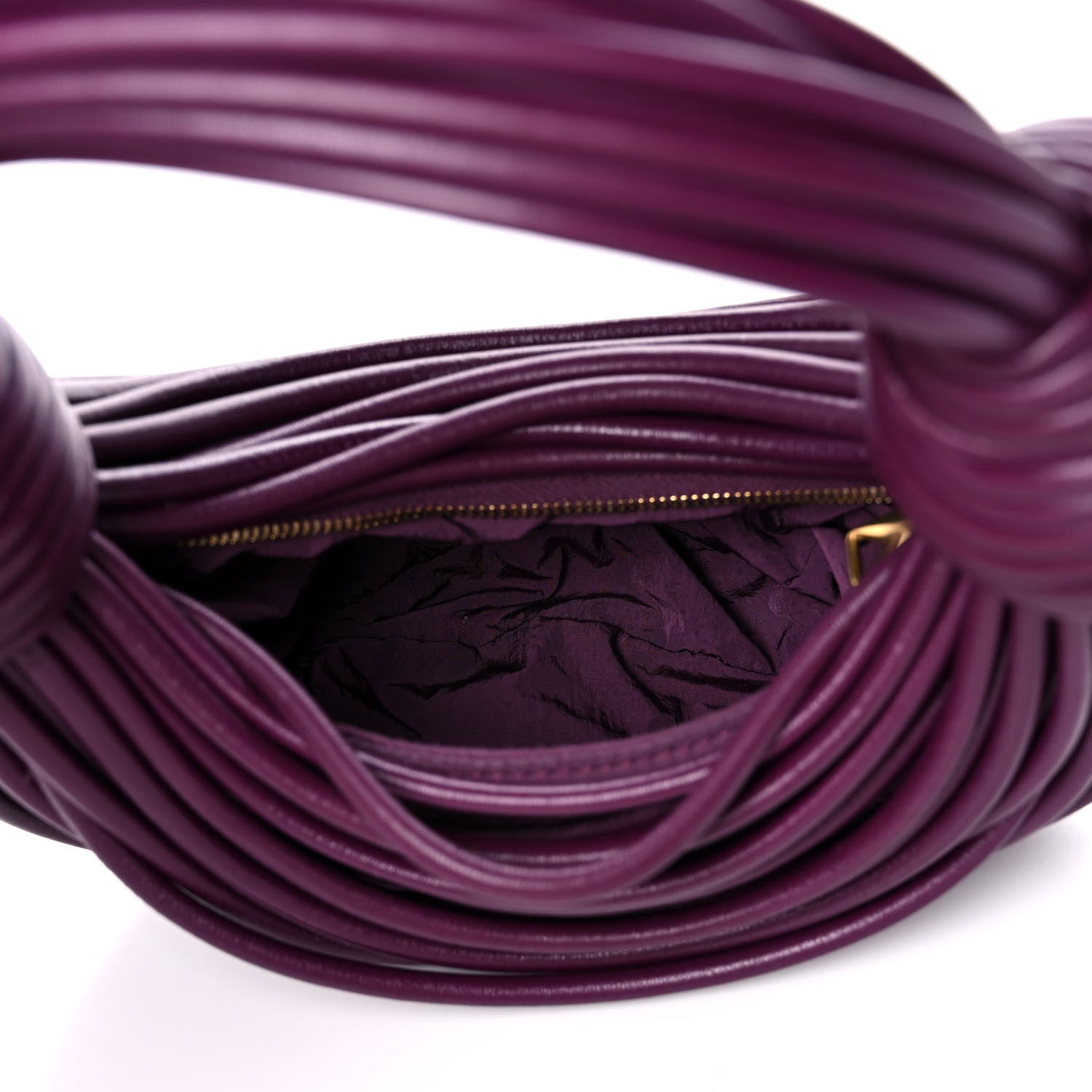 Bottega Veneta Nappa Mini Tubular Double Knot Grape 5 of 10