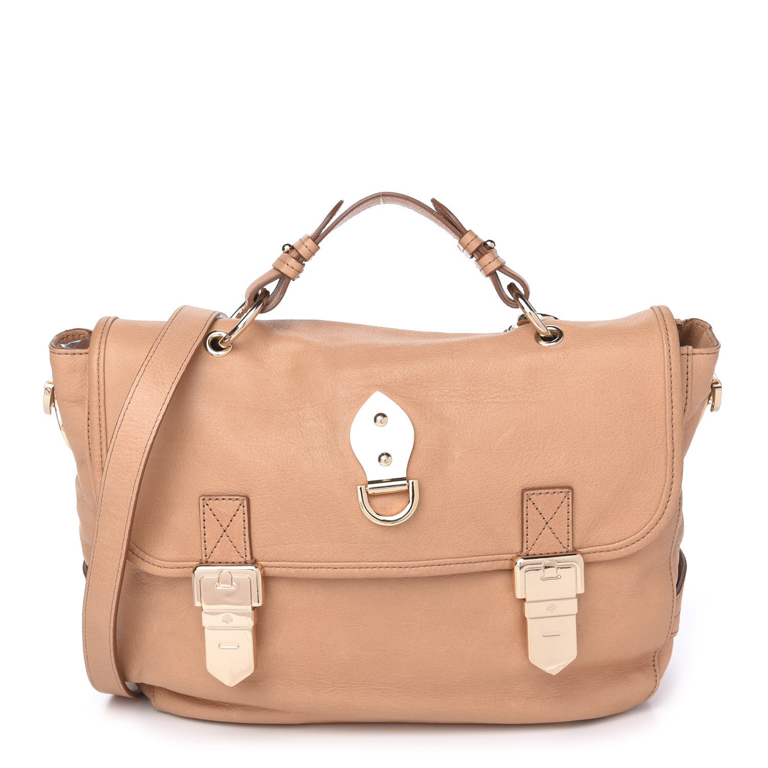 Mulberry Soft Grain Calfskin Tillie Satchel Oak 1 of 9