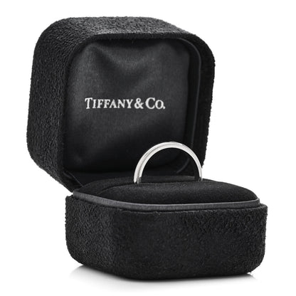 Tiffany Platinum 3mm Classic Milgrain Wedding Band Ring 58 8.5 5 of 5