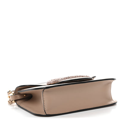 Valentino Garavani Calfskin Crystal Vlogo Small Loco Shoulder Bag Rose Cannelle 4 of 10