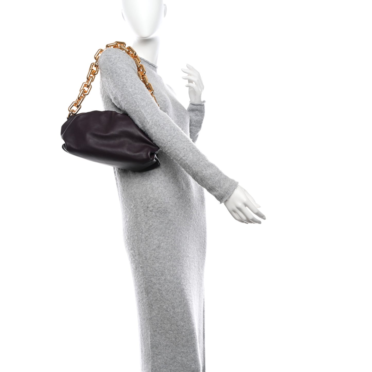 Calfskin The Pouch Chain Grape