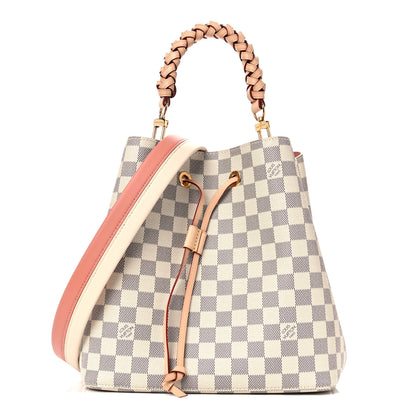 Louis Vuitton Damier Azur Braided Neonoe MM Peach Cream 1 of 11