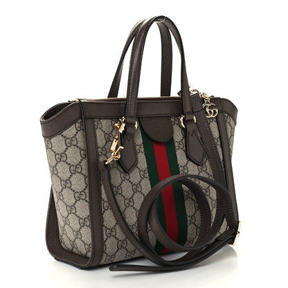 Gucci GG Supreme Monogram Small Ophidia Tote Bag Brown 3 of 13