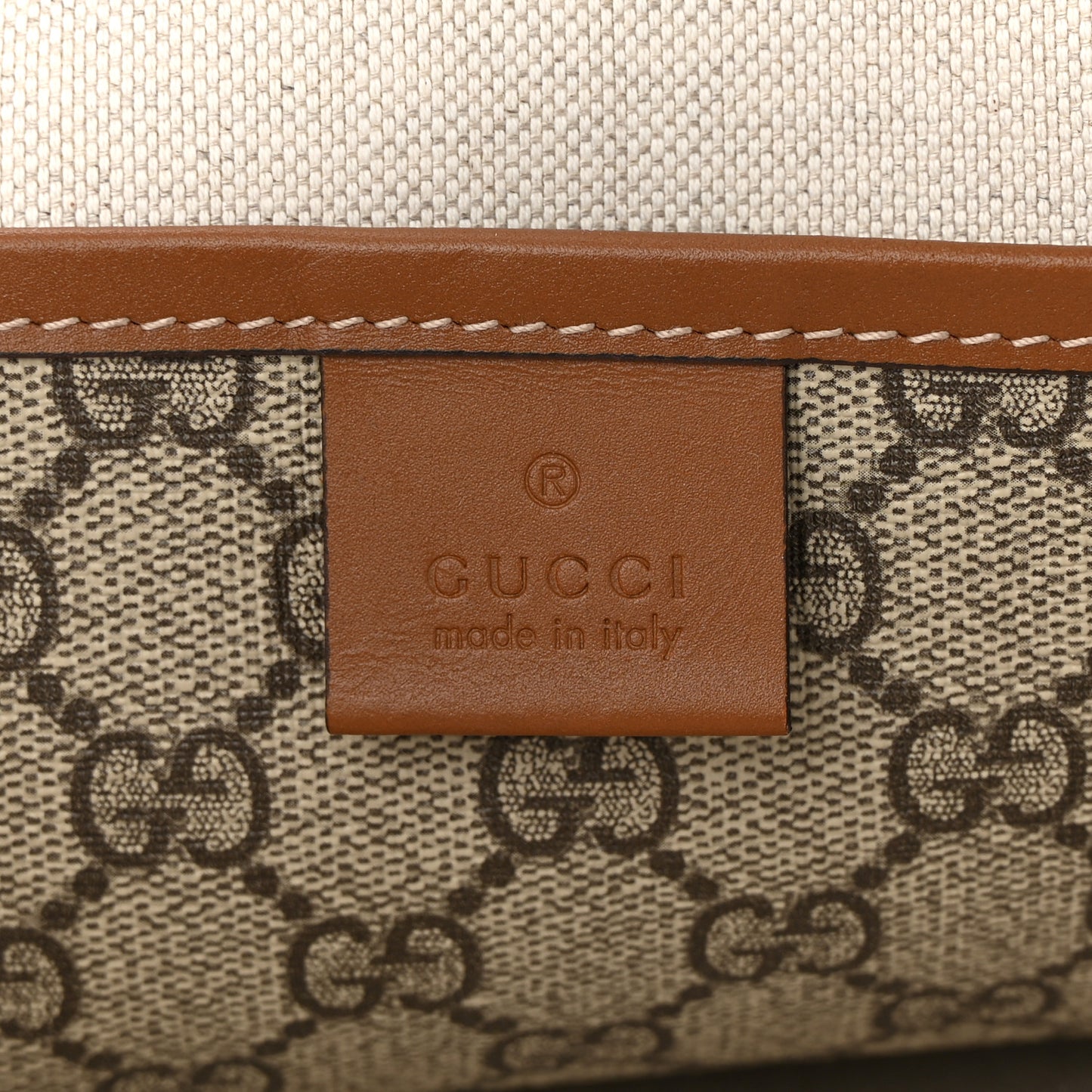 GG Plus Monogram Medium Signature Web Loop Tote Light Brown