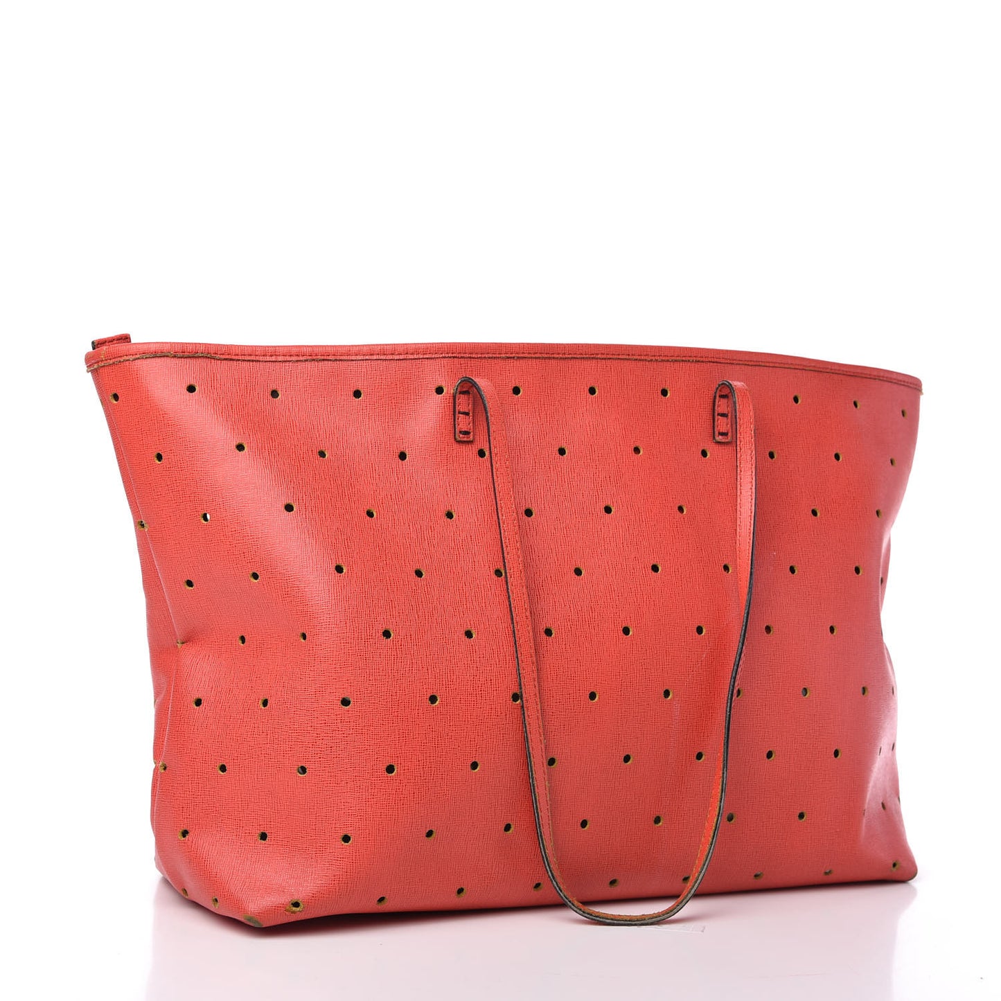 Vitello Elite Perforated Roll Tote Papavero