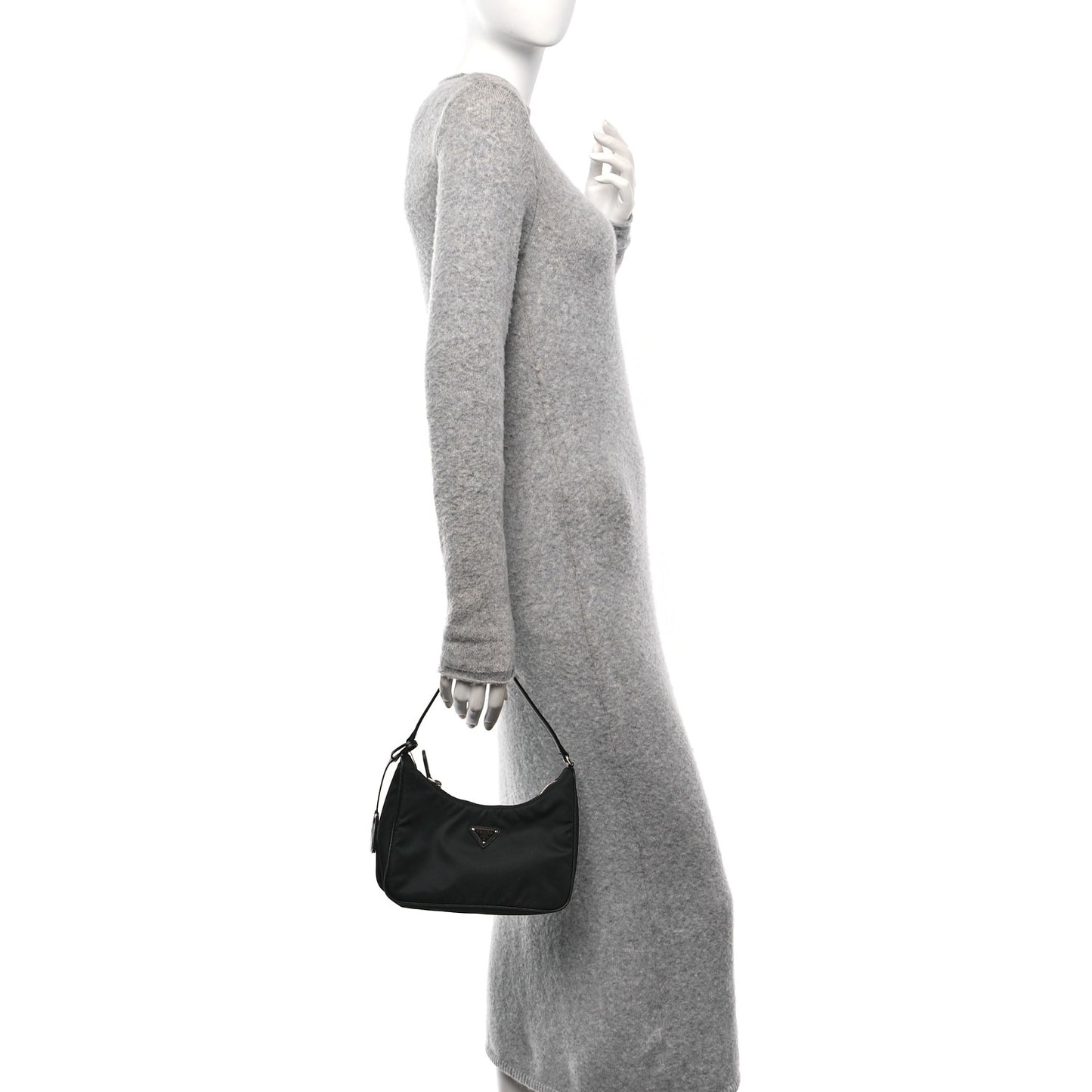 Tessuto Nylon Saffiano Mini Re-Edition 2005 Bag Black