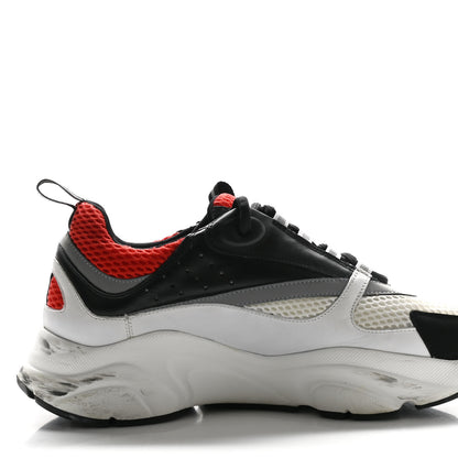 Christian Dior Technical Mesh Calfskin Mens B22 Sneakers 41 Black White Red 12 of 13