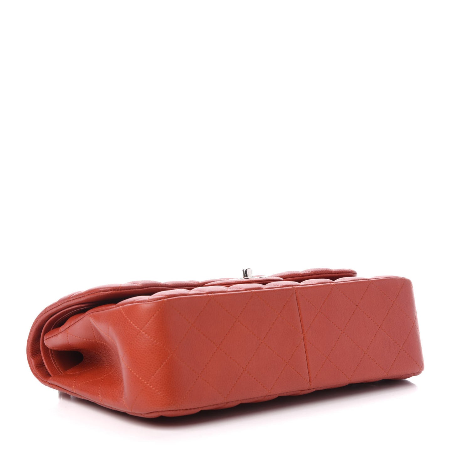 Caviar Quilted Jumbo Double Flap Red