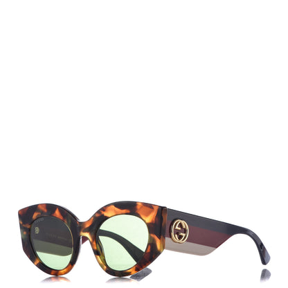 Gucci Acetate Oversized Rectangle Frame Web Sunglasses GG 0275/S Tortoise 1 of 7