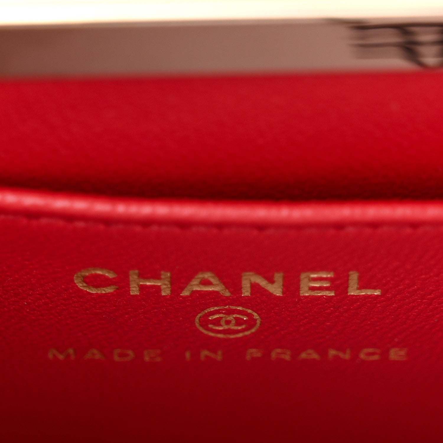 Chanel Lambskin Quilted Small Box With Chain Red 6 of 10