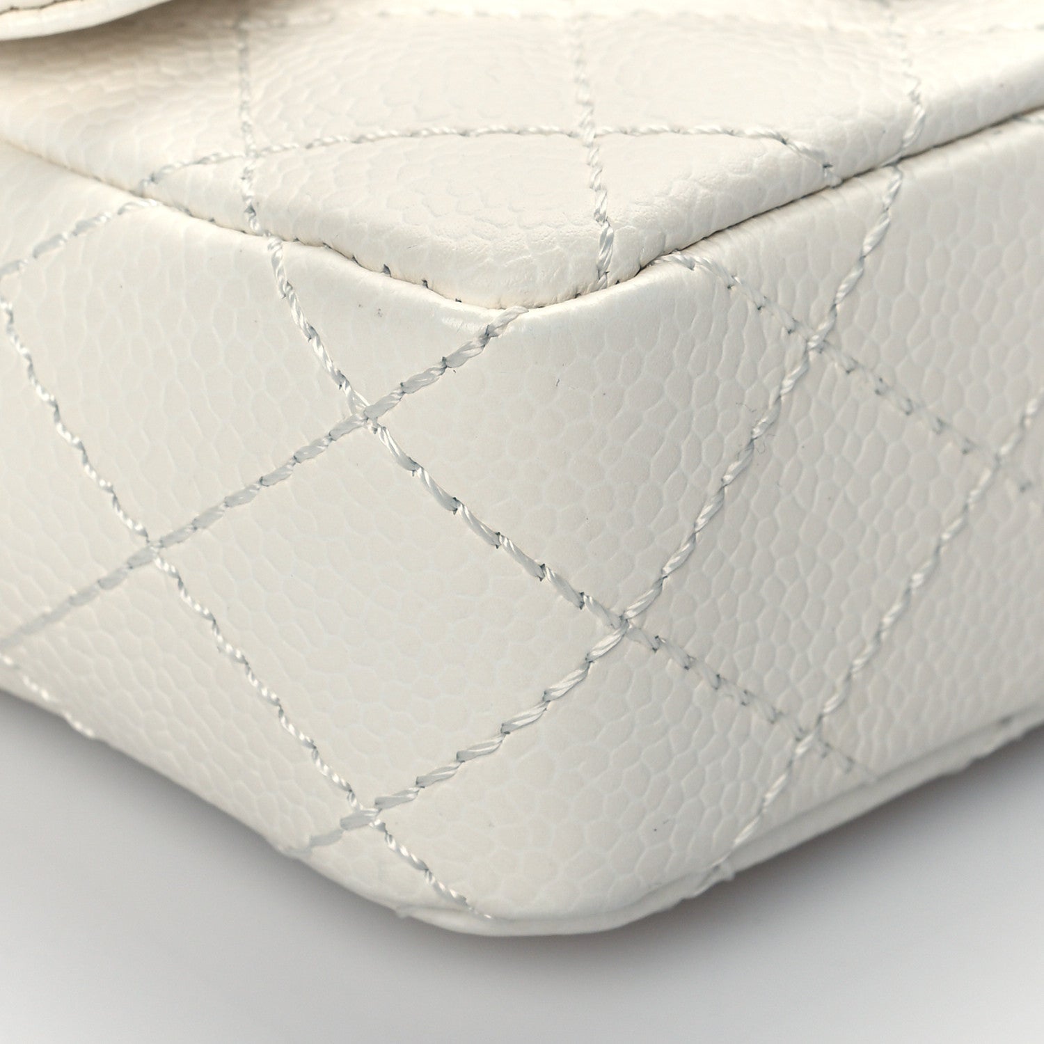 Chanel Caviar Quilted Extra Mini Flap White 9 of 10