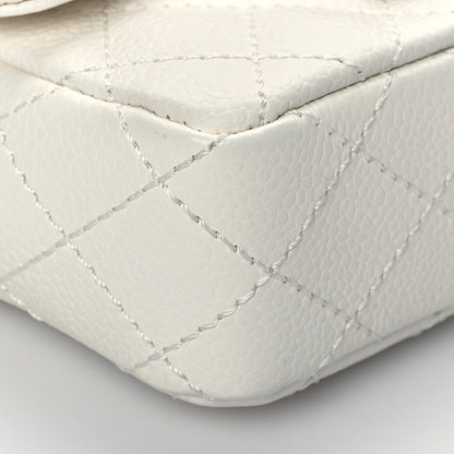 Chanel Caviar Quilted Extra Mini Flap White 9 of 10