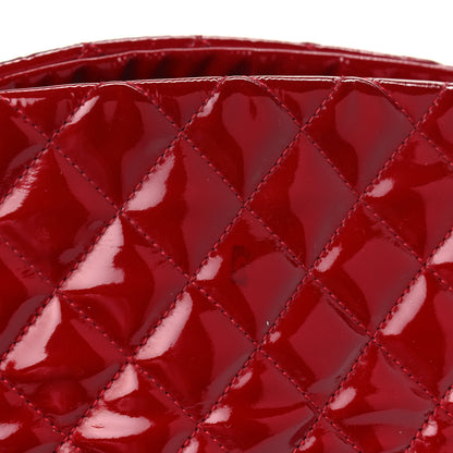Chanel Patent Quilted Large Just Mademoiselle Bowling Bag Red 10 of 12