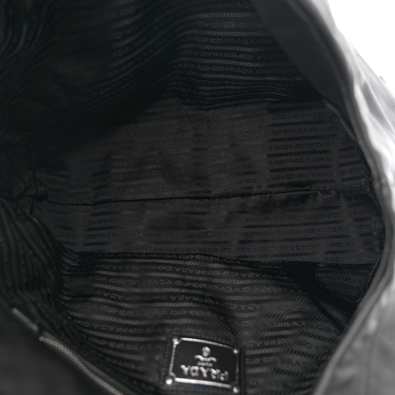 Prada Soft Calf Chain Tote Black 5 of 10